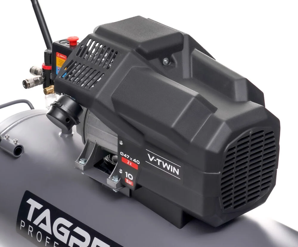 Compresor aer 100l 10bar 2 pistoane + furtun pneumatic aer 5x12mm 20m + pistol pneumatic tencuiala glet vopsea vas 5l 4-6-8mm (TA367+KD673+V81281) [8]