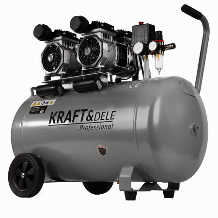 Compresor aer 100L fara ulei silentios 2x1500W 585 Lmin (KD1398) [9]