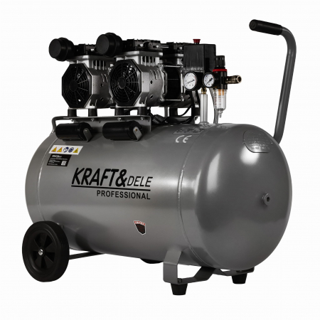Compresor aer 100L fara ulei silentios 2x1500W 585 Lmin (KD1398) [5]