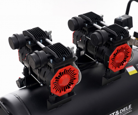 Compresor aer 100L fara ulei silentios 2x1500W 585 L/min (KD1387) [4]