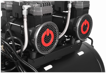 Compresor aer 100L fara ulei silentios 2x2200W 585L/min (KD4083) [12]