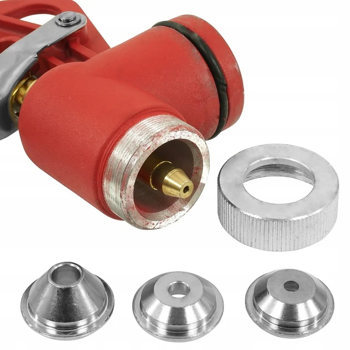 Compresor aer 200l 10bar fara ulei + furtun pneumatic aer 5x12mm 20m + pistol pneumatic tencuiala glet vopsea vas 5l 4-6-8mm (TA3395+KD673+V81281) [8]