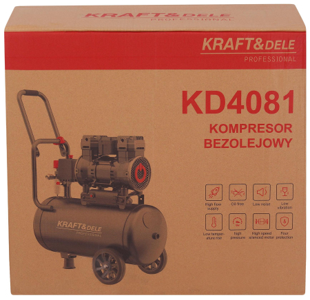 Compresor aer 24L fara ulei silentios 1450W 249 Lmin (KD4081) [20]