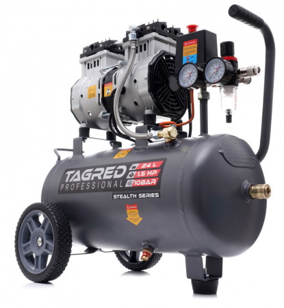 Compresor aer 24L fara ulei silentios 1750W 218 L/min (TA3383) [4]