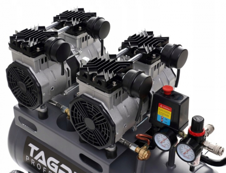 Compresor aer 50L 10BAR fara ulei silentios 550Lmin 2x1500W 4.1CP (TA3385) [2]
