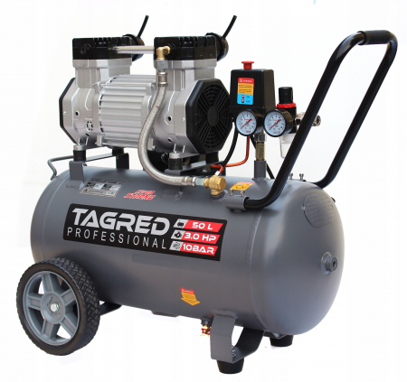 Scule electrice - Compresor aer 50L 10BAR fara ulei silentios 550Lmin 3000W 4.1CP (TA3388)