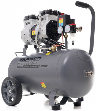 Compresor aer 50L fara ulei silentios 1500W 290L min 10 bar (TA384) [2]