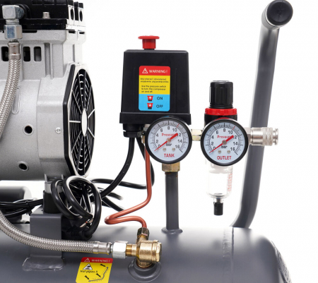 Compresor aer 50L fara ulei silentios 1500W 290L min 10 bar (TA384) [3]