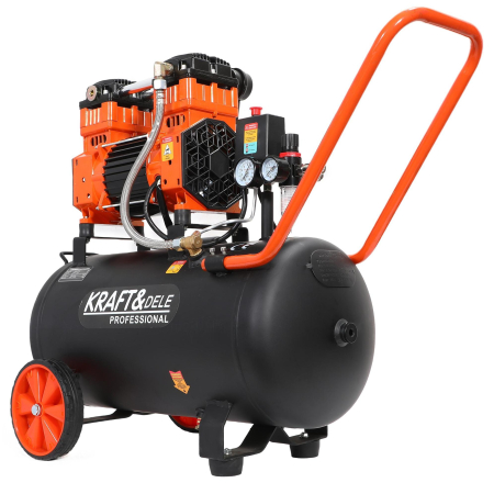 Produse noi (necategorizate) - Compresor aer 50L fara ulei silentios 230V 10bari 2200W 295 L/min (KD1393)