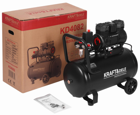 Compresoare - Compresor aer 50L fara ulei silentios 2500W 290 Lmin (KD4082)