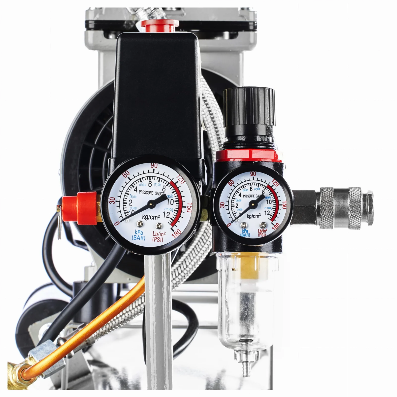 Compresor aer 50l fara ulei silentios + set kit 5 accesorii pneumatice pentru compresor (KD1396+PNEUM5PCS) [9]