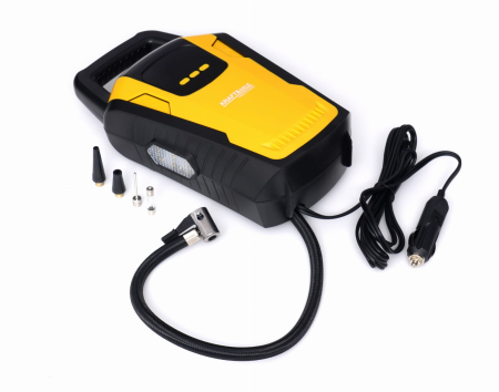 Produse noi (necategorizate) - Compresor aer auto manometru digital lampa LED DC 12V 140W 35 Lmin + adaptoare (KD1469)