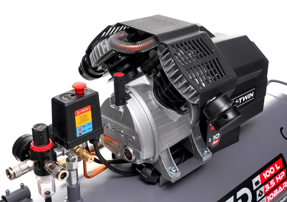 Compresor aer comprimat 100L 2 pistoane + kit 5 accesorii pneumatice  (TA367+PNEUM5PCS) [15]