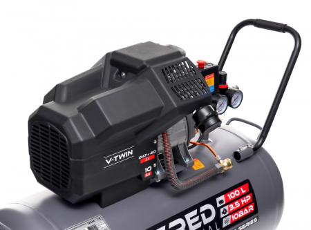 Compresor aer comprimat 100L 230V 3.5kw 640Lmin 10bar 2 pistoane (TA366) [9]