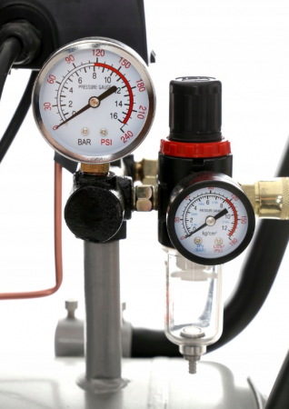 Compresor aer comprimat 100L 230V 5.6CP 650L/min 8bar 3 pistoane+regulator dezumidificator (TA324B) [2]