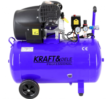 Compresoare - Compresor aer comprimat 100L 230V 530Lmin 8bar 2 pistoane (KD4065)