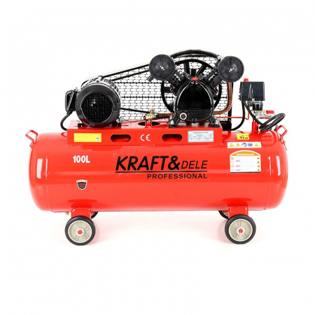 Compresor aer comprimat 100L 4.6CP 2 cilindri 580L min trifazic 380V (KD404) [13]