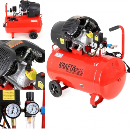 Resigilat-Compresor aer comprimat 100L 4CP 530L min 8bar + dezumidificator (KD1483) - Copie [1]
