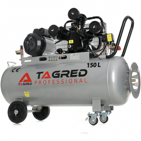 Compresor aer comprimat 150L 230V 5.6CP 650L min 3 cilindri + regulator dezumidificator (TA325B) [2]