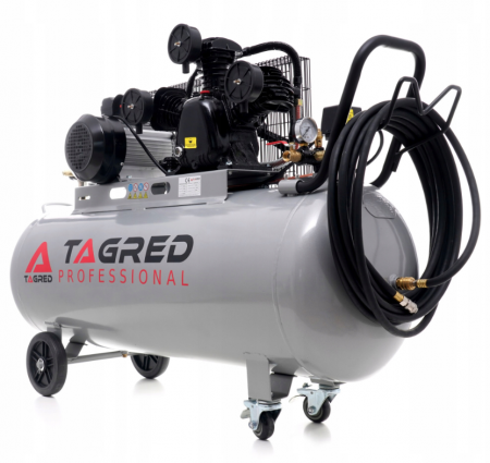 Compresor aer comprimat 200L 230V 5.6CP 650L min 3 cilindri + ulei + cupla rapida kit scule pneumatice+furtun 10m 20bar 10x17 (TA326B+KD2100+TA0002+2X6093+KD1465) [1]