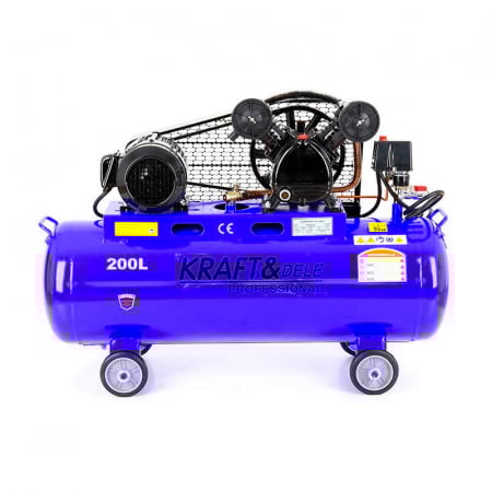 Scule electrice - Compresor aer comprimat 200L trifazic trifazat 380V 400V 4.3kw 690Lmin 8 bar 2 pistoane (KD4063)