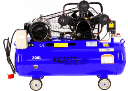 Compresoare - Compresor aer comprimat 200L trifazic trifazat 380V 400V 4.8kw 720Lmin 8 bar 3 pistoane (KD4064)