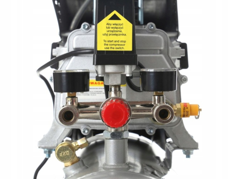 Compresor aer comprimat 25L 3.8CP 206L min 8bar + kit scule pneumatice (KD400+/TA300N+) [15]