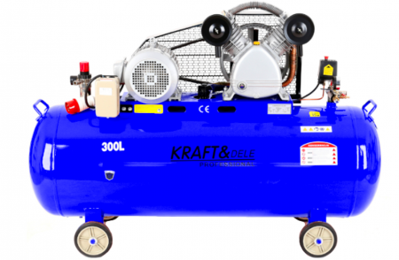 Compresoare - Compresor aer comprimat 300L trifazic trifazat 380V 400V 5.5kw 820Lmin 8 bar 2 pistoane (KD4061)