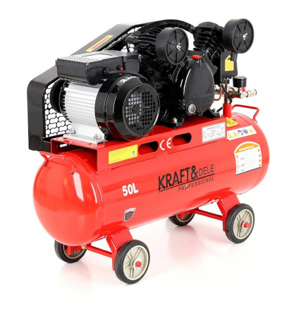 Compresor aer comprimat 50L 230V 2.8kw 480Lmin 8bar 2 pistoane(KD403) [12]