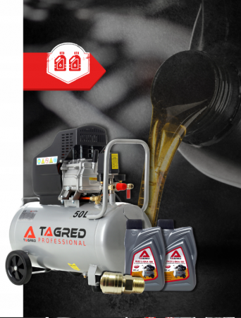 Compresor aer comprimat 50L 230V 2.8kw 300L min 8bar + kit scule (TA301N+2X6093+TA0002+KD2100) [5]