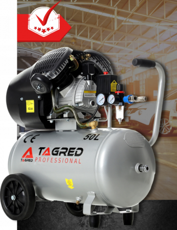 Compresor aer comprimat 50L 230V 3.5kw 530Lmin 8bar + ulei + cupla rapida (TA360+2X6093+TA0002) [2]