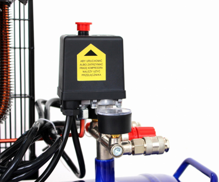 Compresor aer comprimat monofazic monofazat 100L 220V 230V 4.2CP 480L/min 8bar 2 pistoane (KD4054) [9]