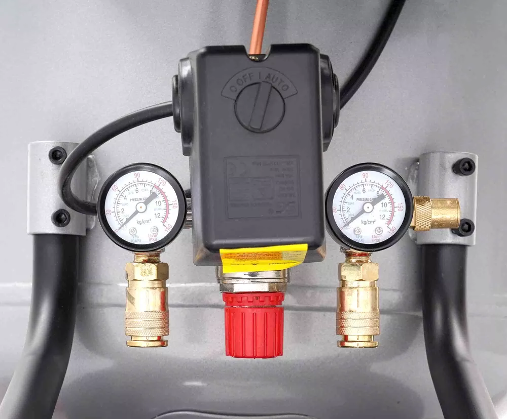 Compresor aer comprimat trifazic trifazat 150L 380V 5.6CP 650L/min 8bar 3 pistoane+regulator dezumidificator (TA307B) [2]