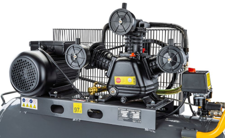 Compresor aer cu ulei 100L, motor 3kW 4CP, debit 650l/min, presiune 8 bar transmisie curea 230V PM1303 (PM-KO-100T-230V) [2]