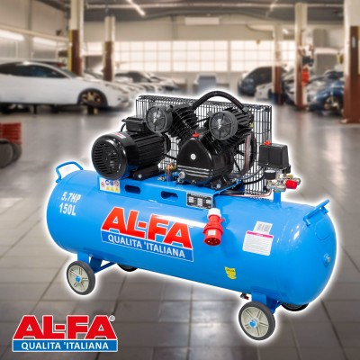 Compresor aer cu ulei 150L  motor 4,3 kW 2 pistoane 740 l/min 2850 rpm 8 bar (ALC-150-2) [6]