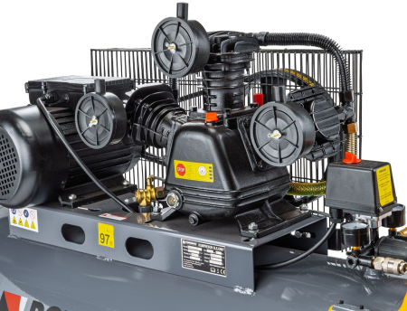 Compresor aer cu ulei 200L motor 3kW 4CP debit 650l/min presiune 8 bar alimentare trifazica 400V furtun inclus PM1308 (PM-KO-200T-400V) [4]