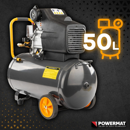 Compresor aer cu ulei 50L motor 1.85kW 2.5CP debit 206l/min presiune 8 bar alimentare 230V 2850rpm PM0685 (PM-KO-50T) [5]