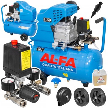 Compresoare - Compresor aer de ulei 24L motor 1,5 kW 210 l/min 8 bar 2850 rpm (ALC-24)