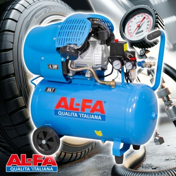 Compresor aer de ulei 50L 3.2kW debit 440 l/min 2 pistoane presiune 8 bar 2850 rpm+ulei (ALC-50V) [2]