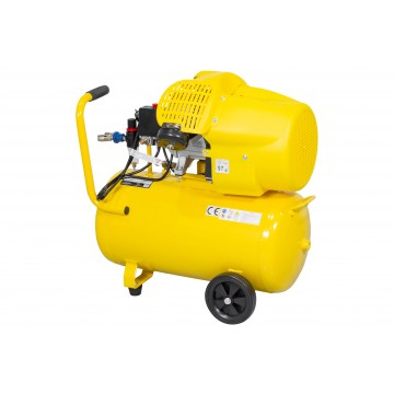 Compresor aer de ulei 50L cu motor 3.3 kW 4,5 CP debit 440 l/min 2 pistoane presiune 8 bar cu dezumidificator + ulel (ASC-50V) [15]