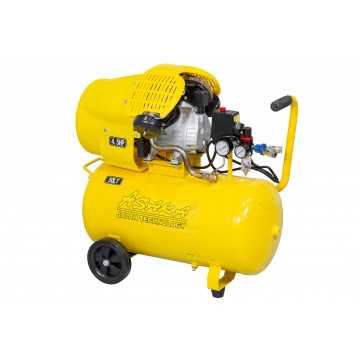 Compresor aer de ulei 50L cu motor 3.3 kW 4,5 CP debit 440 l/min 2 pistoane presiune 8 bar cu dezumidificator + ulel (ASC-50V) [14]