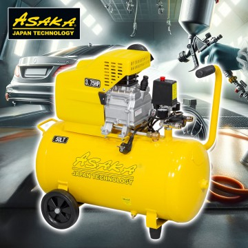 Compresor aer de ulei 50L cu motor 3.3 kW 4,5 CP debit 440 l/min 2 pistoane presiune 8 bar cu dezumidificator + ulel (ASC-50V) [1]