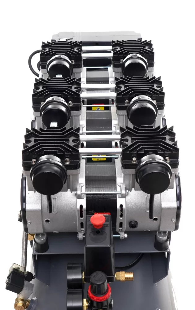 Compresor aer silentios 100L 230V 10BAR fara ulei 911L/min 3x2000W 8.2CP+regulator dezumidificator (TA3389) [9]