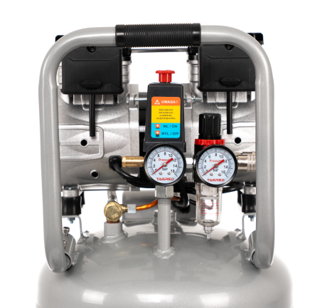 Compresor aer vertical silentios 50L 230V 8BAR fara ulei 290L/min 2000W 2.7CP (TA3394) [4]