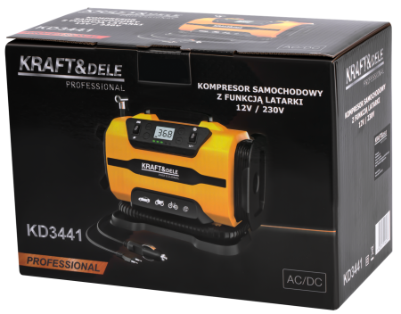 Compresor auto 12V 230V 10 bari lanterna LED afisaj LCD (KD3441) [11]