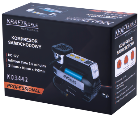 Compresor auto 12V 35 Lmin 6.9 bari cablu 3m lanterna LED afisaj LCD (KD3442) [12]
