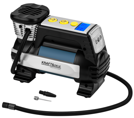 Produse noi (necategorizate) - Compresor auto 12V 35 Lmin 6.9 bari cablu 3m lanterna LED afisaj LCD (KD3442)