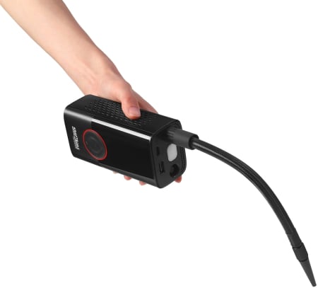 Compresor auto 3 in 1 cu acumulator, lanterna, baterie externa, 4000 mAh, 0.3-10 bar, 30 l /min (KD5499) [12]