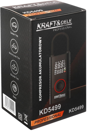 Compresor auto 3 in 1 cu acumulator, lanterna, baterie externa, 4000 mAh, 0.3-10 bar, 30 l /min (KD5499) [16]