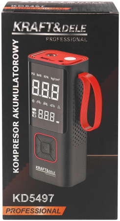 Compresor auto 3 in 1 cu acumulator, lanterna, baterie externa, 7800 mAh 0.3-10 bar, 30 l/min, (KD5497) [15]